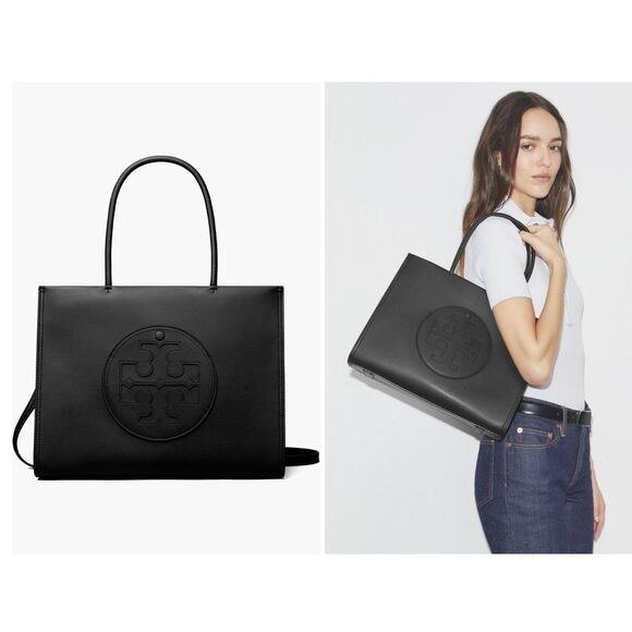 New Tory Burch Women's Small Ella Bio Tote in Black - Picture 1 of 5